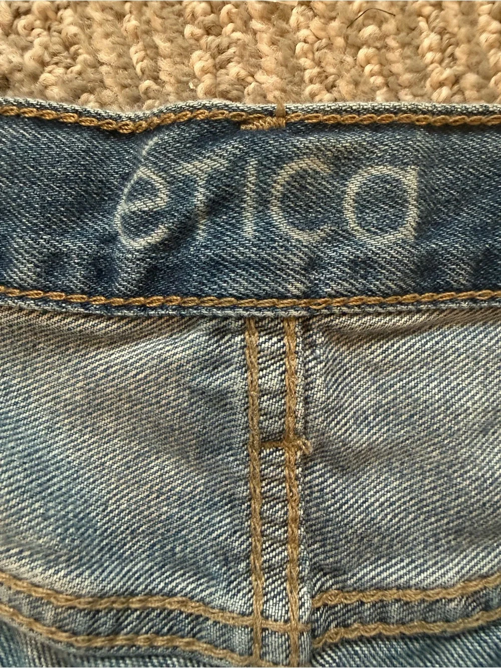 Ética Narin Relaxed Distressed Denim Bermuda Shorts Size 25